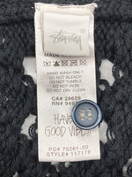 ステューシー STUSSY BIG MESH POLO SWEATER ビッグ メッシュ ポロ シースルー シャツ 黒 トップスその他 無地 ブラック Lサイズ 104MT-1773