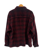 パタゴニア PATAGONIA 98年製 90s 90's USA製 ultra plush over shirt ウルトラプラッシュオーバーシャツ フリースジャケット チェック柄 XL ジャケット レッド 101MT-4804