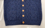 インバーアラン INVERALLAN 3A Lumber Cardigan ランバーカーディガン ケーブルニット ハンドニット 紺 セーター 無地 ネイビー 104MT-2184