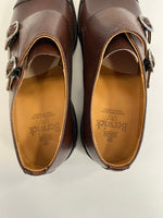 バーウィック Berwick ストレートチップ ダブルモンクストラップシューズ Vibramソール 5245 メンズ靴 ローファー ブラウン サイズ7 101sh-2249