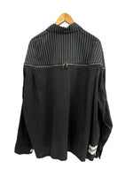 ファセッタズム FACETASM STRIPED ZIPPER SHIRT ストライプ ジッパー シャツ MIMI-SH-U03 サイズ4 長袖シャツ ブラック 101MT-4987
