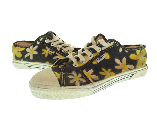 ヴァンズ 90s Made in USA Flower Power 90's USA製 フラワーパワー 花柄 メンズ靴 スニーカー ブラック 8 1/2 103S-1125
