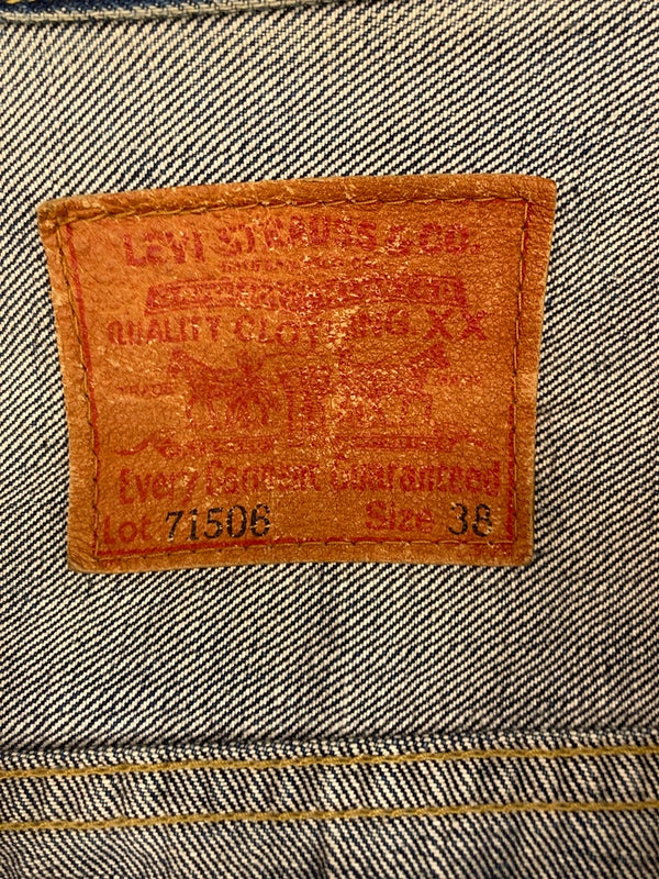 リーバイス Levi's 90s  1st 復刻 デニムジャケット Gジャン インディゴ ヴィンテージ　Vintage 71506XX サイズ38 ジャケット ネイビー 101MT-3585