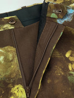 ラッドミュージシャン LAD MUSICIAN FLOWER SLIM FLARE SLACKS PANTS フラワー スリム フレア スラックス パンツ 花柄 ジップフライ 茶 総柄 2123-578 スラックス ブラウン サイズ 46 104MB-286