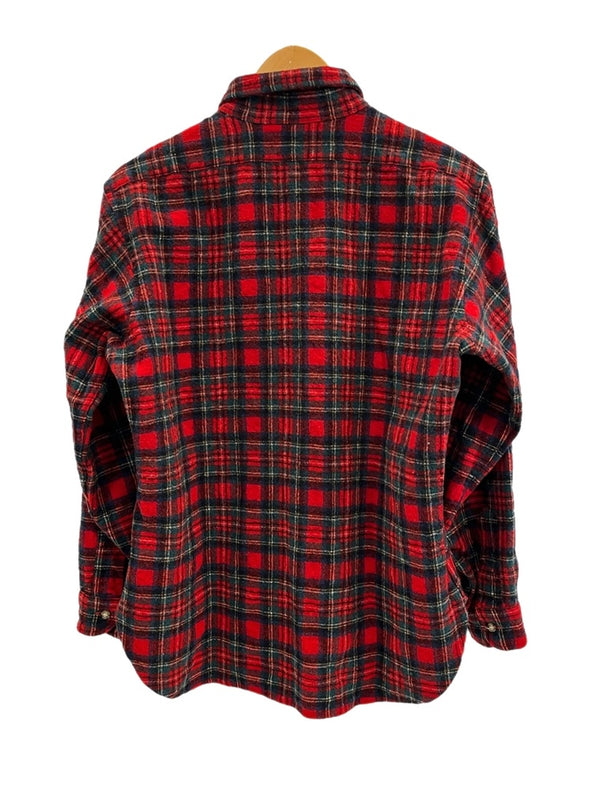 ペンドルトン PENDLETON 70s 70年代 ウール シャツ タータンチェック USA製 アメリカ製 Vintage 赤 長袖シャツ レッド Lサイズ 101MT-5196