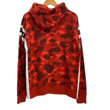 ア ベイシング エイプ A BATHING APE 1ST CAMO:LINE PULLOVER HOODIE 001PPG301003X パーカ レッド Lサイズ 201MT-3885
