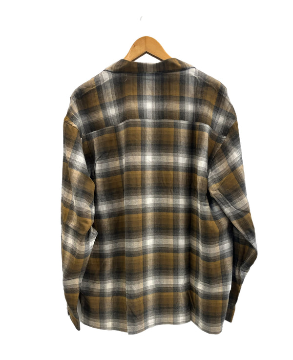 ラディアル RADIALL 25SS BELAIR - OPEN COLLARED SHIRT L/S オープンカラーシャツ オンブレチェック 茶×黒×白 チェック柄 RAD-25SS-SH001 XL 長袖シャツ マルチカラー 101MT-5144