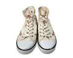 ピンクハウス PINKHOUSE ハイカット ワッペン レトロ ロゴ レースアップ SNEAKERS シューズ  オフホワイト BEIGE A2171PSH417 レディース靴 スニーカー ベージュ Lサイズ 104S-823