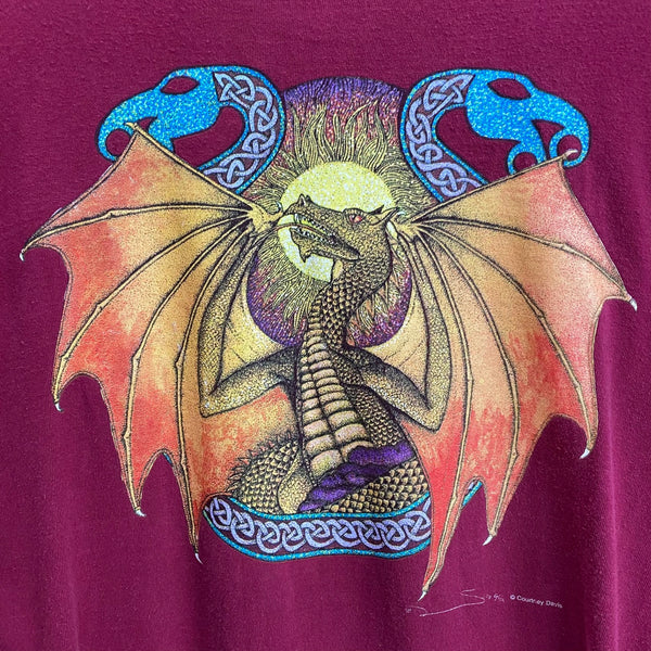 【曜日割引対象外】 US古着 90’s 90s 90年代 コートニー・デイビス Courtney Davis FASHION VICTIM T-shirt Tシャツ レッド XLサイズ 201MT-3631 VB