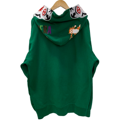 ア ベイシング エイプ A BATHING APE TIGER FULL ZIP HOODIE 001ZPJ801011M パーカ グリーン 2XLサイズ 201MT-3723