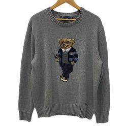 ラルフローレン  RALPH LAUREN ポロ POLO ベアー セーター グレー Lサイズ 201MT-4833