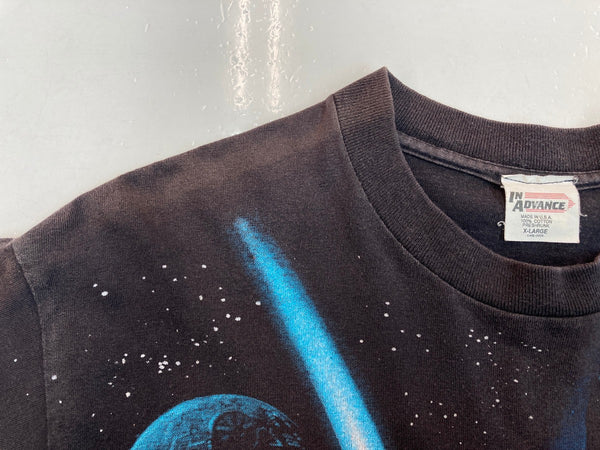 ヴィンテージ VINTAGE ITEM 90's STAR WARS episode 4 A NEW HOPE エピソード4 新たなる希望 大判 T-Shirt IN ADVANCE USA製 黒 XL Tシャツ プリント ブラック 104MT-261