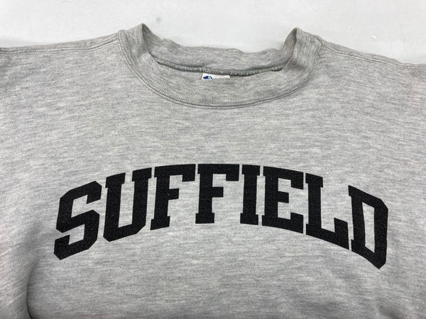 チャンピオン Champion 80's 80年代 REVERSE WEAVE リバースウィーブ ダブルフェイス ヴィンテージ トリコタグ 染み込み カレッジ SUFFIELD スウェット プリント グレー Mサイズ 104MT-1030