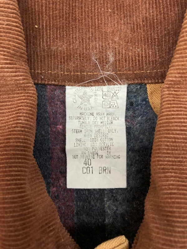 カーハート Carhartt MICHIGAN CHORE COAT ミシガン チョア コート ダック カバーオール 裏ブランケット ボタン アウター ジャケット 茶 C01 BRN サイズ 40 ジャケット ロゴ ブラウン 104MT-1878