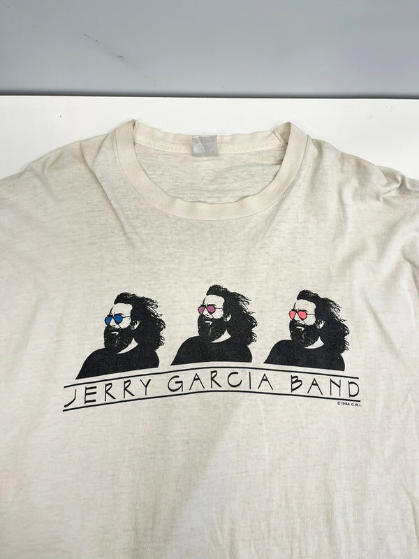 バンド band 90s ©1994 バンドTシャツ JERRY GARCIA BAND ジェリーガルシア Vintage ヴィンテージ シングルステッチ US古着 白 プリント XL Tシャツ ホワイト LLサイズ 101MT-4838
