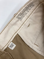 ダブルアールエル RRL OFFICER CHINO オフィサーズ チノ ボタンフライ フィールドチノ Ralph Lauren 薄茶 無地 チノパン ベージュ サイズ 33/32 104MB-381