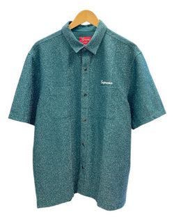 シュプリーム SUPREME Lurex S/S Shirt Green  ルレックス S/Sシャツ ロゴ刺繍 ラメ 半袖シャツ グリーン Lサイズ 101MT-2713