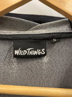 ワイルドシングス WILDTHINGS ナイロンジャケット 黒 上着 フーディ ジップアップ ジャケット ブラック Sサイズ 101MT-2902