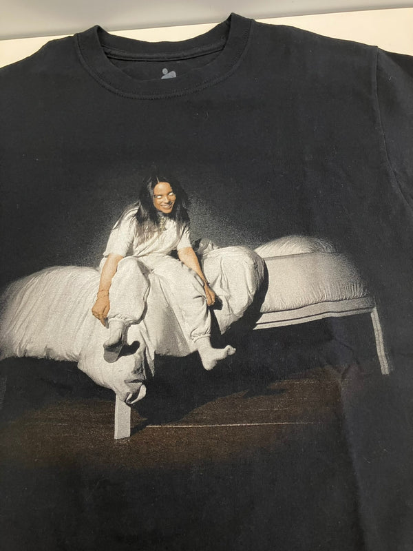 US US古着 Billie Eilish ビリー・アイリッシュ When We All Fall Asleep, Where Do We Go? オフィシャル Tシャツ ブラック Sサイズ 101MT-4692