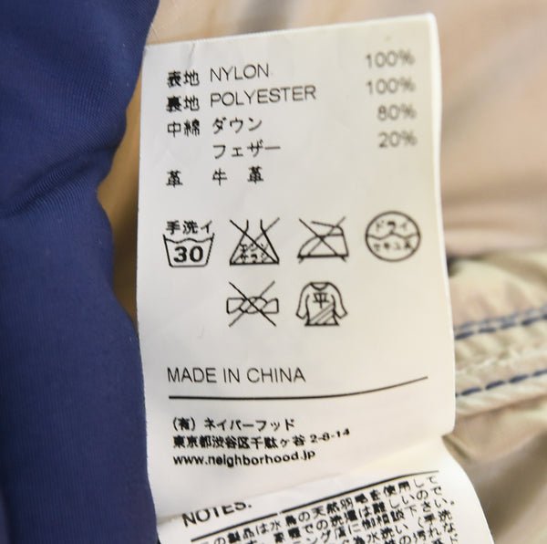 ネイバーフッド NEIGHBORHOOD 12AW ICEWALL/N-JKT アイスウォール フード付きダウン アウター 122TNNH-JKM01 ジャケット ネイビー Sサイズ 103MT-3344