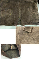 ヴィンテージ vintage 50’s~60's 50~60年代 Marc Mitchell ヌバックレザー スポーツジャケット SCOVILL ZIPPER DuPont Quilon - ジャケット ブラウン 101MT-4752