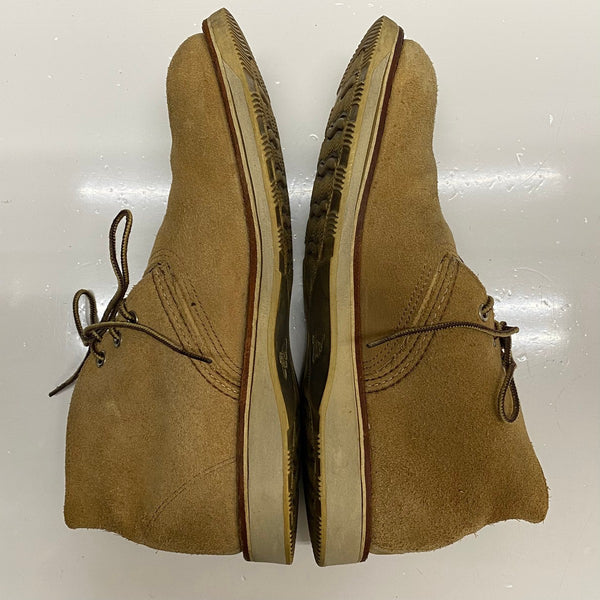 【曜日割引対象外】 レッドウィング RED WING WORK CHUKKA USA製 チャッカブーツ スエード 9 1/2D 3143 メンズ靴 ブーツ チャッカ ベージュ 27.5cmサイズ 201-shoes1372 VB