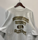 【曜日割引対象外】 チャンピオン Champion 90's REVERSE WEAVE 前期 メキシコ製 SOUTHWEST STATE UNIVERSITY スウェット グレー XXLサイズ 201MT-2989 VB