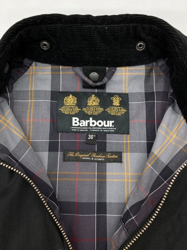 バブアー Barbour SL BEDALE JACKET ビデイル ジャケット ダブルジップ ノンオイル 裏チェック アウター 黒 MWX0529BK91 サイズ 36 ジャケット 無地 ブラック 104MT-1885