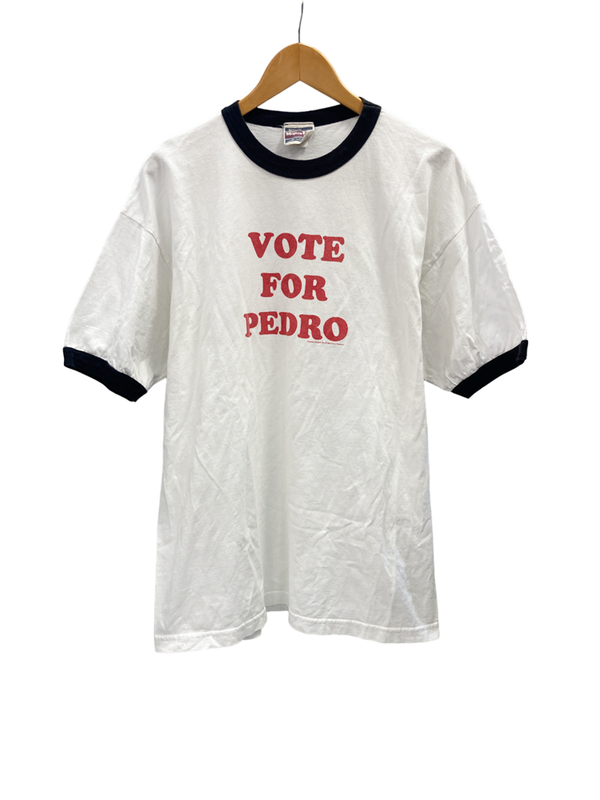 ヴィンテージ VINTAGE  ITEM VOTE FOR PEDRO Napoleon Dynamite ナポレオン・ダイナマイト ムービーTシャツ 映画 MOVIE TEE XL Tシャツ プリント ホワイト LLサイズ 101MT-2395