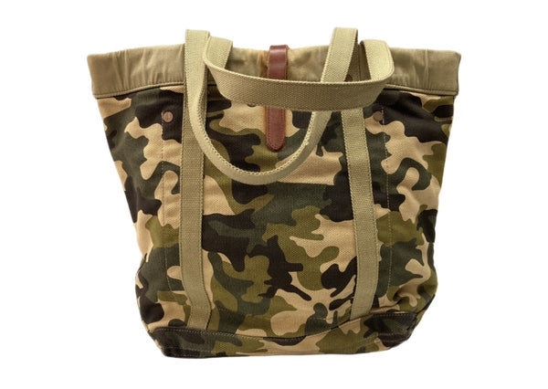 ダブルアールエル RRL TOTE BAG トート バッグ キャンバス カモ柄 迷彩 かばん 緑 バッグ メンズバッグ トートバッグ カモフラージュ・迷彩 カーキ 104B-87