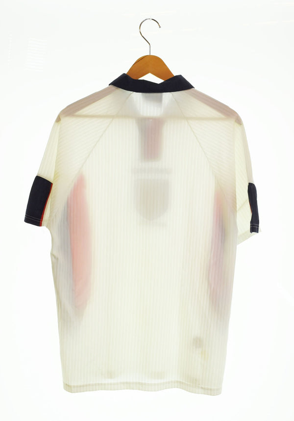 アンブロ UMBRO 90s 90's 97~99シーズンユニフォーム イングランド代表 ゲームシャツ サッカーシャツ 半袖ポロシャツ ホワイト Lサイズ 103MT-2518