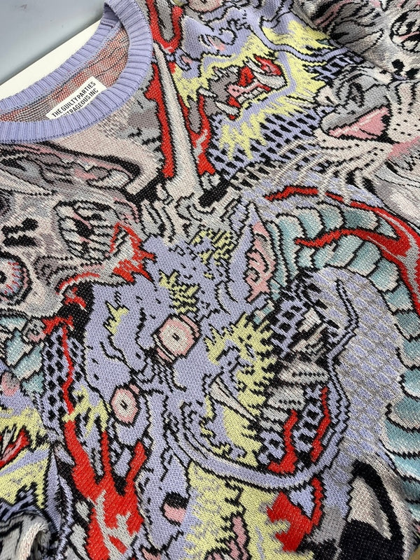 ワコマリア WACKO MARIA TIM LEHI JACQUARD SWEATER ジャガード ニット XL セーター マルチカラー LLサイズ 101MT-4501