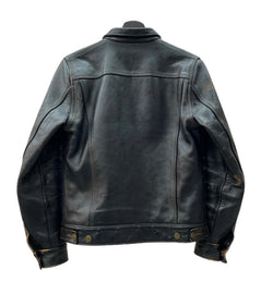 ハイラージレザーズ HIGH LARGE LEATHERS 3rd Type Broken Arrow ブロークン アロー 革ジャン Gジャン ホースハイド バイカー ライダース ジャケット 黒 サイズ 36 ジャケット 無地 ブラック 104MT-1292