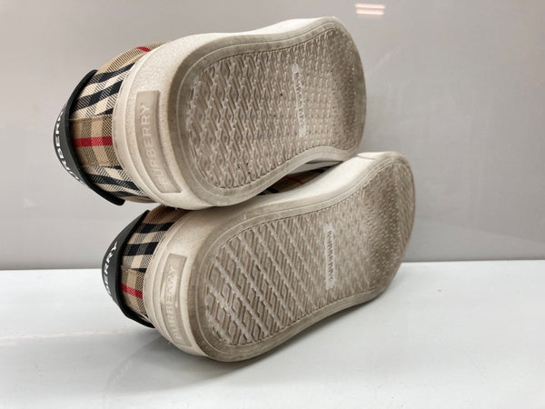 バーバリー Burberry 22SS LOW TOP SNEAKERS ロー トップ スニーカー ノバチェック シューズ 茶 メンズ靴 スニーカー ブラウン サイズ 40 104S-986