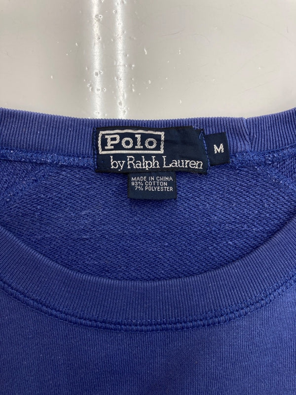 ラルフローレン RalphLauren 90s POLO BEAR SWEATSHIRT ポロ ベア スウェットシャツ トレーナー プリント 青 スウェット ロゴ ブルー Mサイズ 104MT-2304