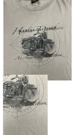 ハーレーダビッドソン Harley-Davidson 00's An American Edition MORTERCYCLE イーグル モーターサイクル バイク バーアンドシールドロゴ 両面 プリント - Tシャツ ブラウン 101MT-4540