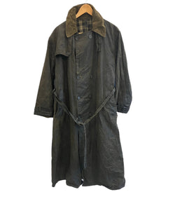 バブアー Barbour 90's 90年代 3ワラント TRENCH COAT トレンチコート ワックス コットン オイルドジャケット ロングコート VINTAGE ヴィンテージ A600 102cm コート カーキ 101MT-5455