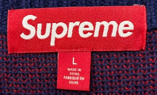 シュプリーム SUPREME ファック マネー セーター "ネイビー" Fuck Money Sweater "Navy"  セーター ネイビー Lサイズ 201MT-3002