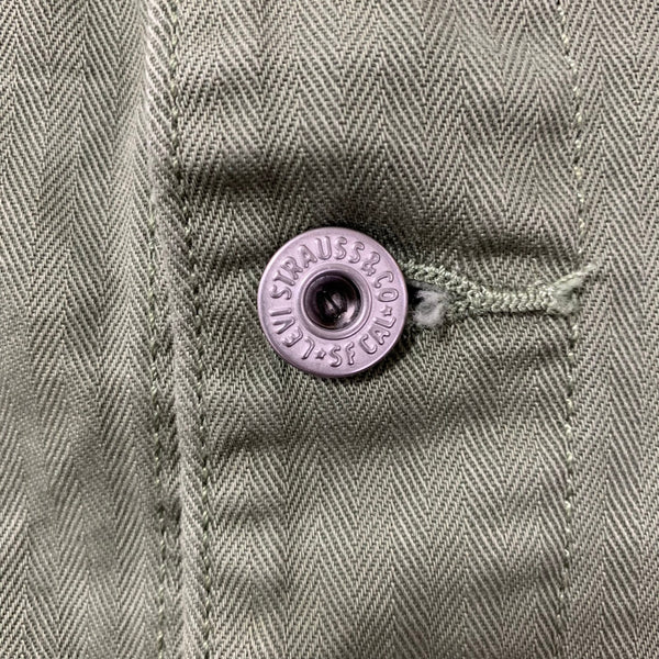 リーバイス Levi's ヘリンボーン ステッチ ワークカーディガン A71390002 ジャケット グリーン Mサイズ 201MT-4677