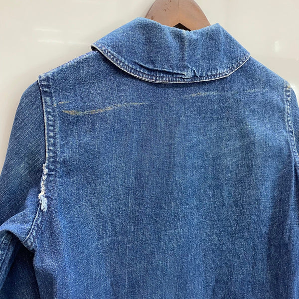 【曜日割引対象外】 ヴィンテージ vintage 40's チェンジボタン ショールカラー US.NAVY カバーオール ジャケット ブルー 201MT-4502 VB