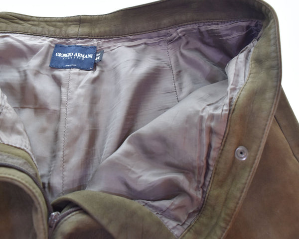 ジョルジオアルマーニ  GIORGIO ARMANI ラムレザー レザーパンツ ボトムスその他 ブラウン 44 103MB-549