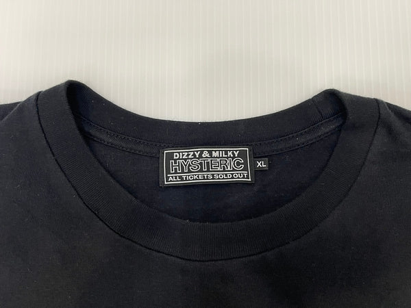 ヒステリックグラマー HYSTERIC GLAMOUR SEE NO EVIL刺繍 TEE 02243CT08 XL Tシャツ ブラック 601MT-4