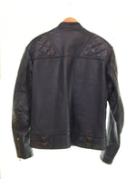 ルイスレザー LEWIS LEATHERS 80s SUPER MONZA LEATHER JACKET スーパーモンザ レザージャケット ライダース ネイビー ジャケット ネイビー 103MT-2352
