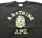 アベイシングエイプ A Bathing Ape CAMO COLLEGE TEE-カモ カレッジ T シャツ 黒 001TEK801005M Tシャツ ブラック Sサイズ 103MT-1591