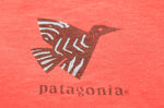 パタゴニア PATAGONIA 90s USA製 鳥 胸ロゴ プリント半袖Tシャツ  Tシャツ ピンク LLサイズ 103MT-1896