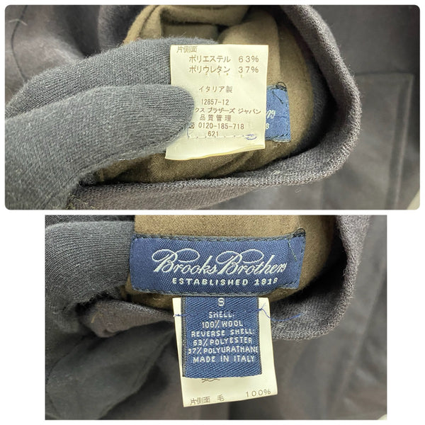 【曜日割引対象外】 ブルックスブラザーズ Brooks Brothers リバーシブル ステンカラーコート イタリア製 コート ブラウン Sサイズ 201MT-4325 VB