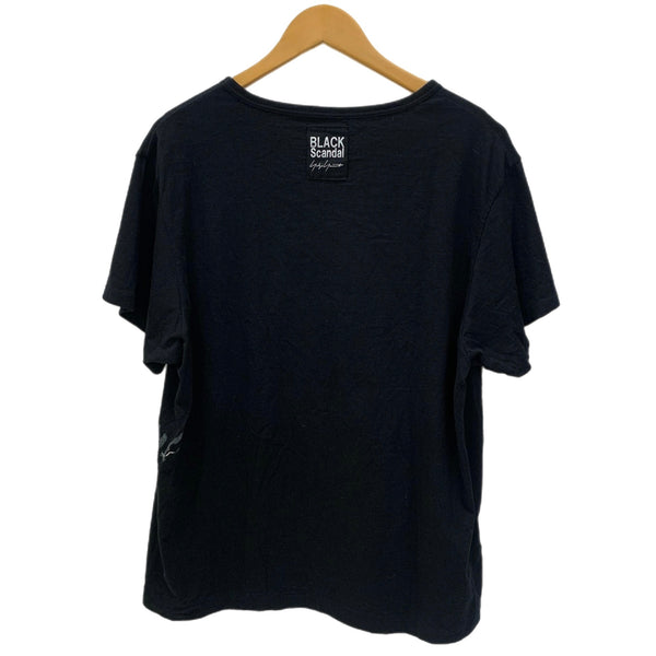 ブラックスキャンダルヨウジヤマモト BLACK Scandal Yohji Yamamoto BS 13歳横PT半袖 NN-T34-097 Tシャツ ブラック 2サイズ 201MT-3954