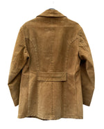 ヴィンテージ vintage 70s~ 70年代 スウェード レザー ジャケット カーコート ハーフコート 茶色 コート 無地 ブラウン 104MT-1930