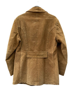 ヴィンテージ vintage 70s~ 70年代 スウェード レザー ジャケット カーコート ハーフコート 茶色 コート 無地 ブラウン 104MT-1930