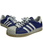 【曜日割引対象外】 アディダス adidas 90's 96年製 スーパースター メンズ靴 スニーカー ブルー 26.5cmサイズ 201-shoes1514 VB